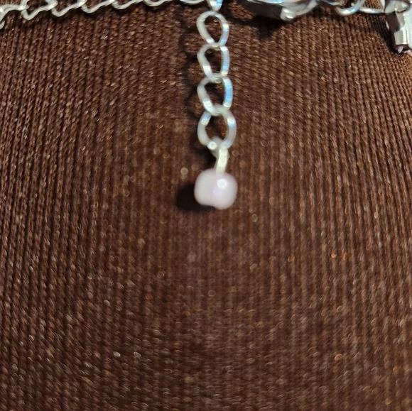 Hand Crafted Flower Choker Necklace Floral Choker Dark Pink Light Pink - Picture 6 of 9